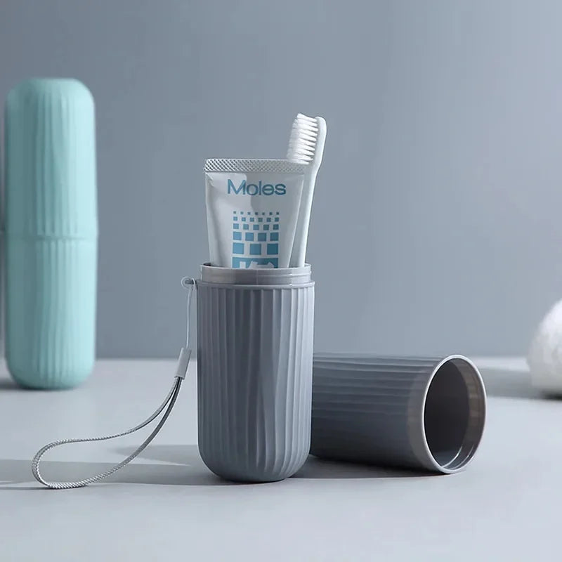 Travel Portable Toothbrush Cup Bathroom Toothpaste Holder Storage Case