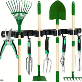 1 Heavy-Duty Metal Tool Rack with 4 Slots and 5 Hooks - Tool Rack