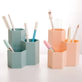eprolo frosted honeycomb multi-functional pen holder with large capacity, ideal for organizing pens, pencils, and office supplies