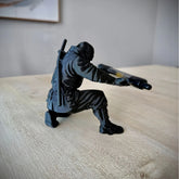 Black Warrior Pen Holder by eprolo, resin desktop organizer for pens and stationery, featuring a sleek, modern design.