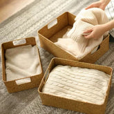 Natural woven seagrass basket for home decor, eprolo wicker storage basket, versatile and stylish for organizing spaces.