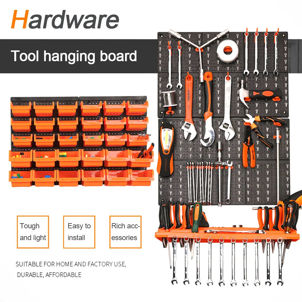 Garage Wall Organization Bins Hanging Wall Mount Board Tool Storage