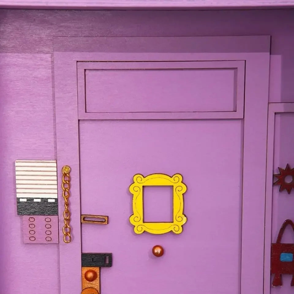 Purple Door Friends Key Holder Wood Box Hanging Key Wooden Hanger