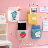 eprolo cute storage rack desk organizer with pen holder, self-adhesive stationery holder for tidy workspace organization