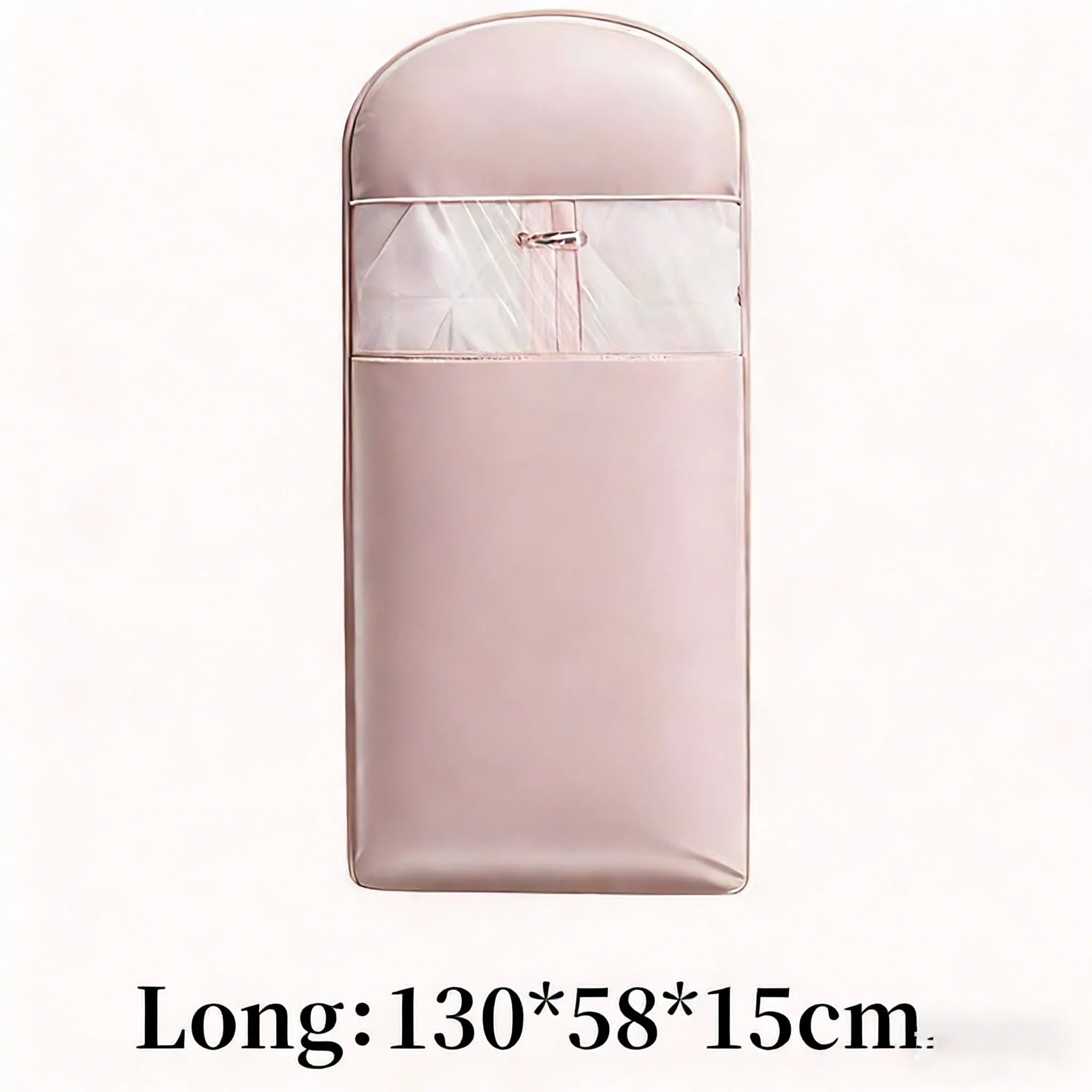 Beige Compression Hanging Bag, Durable Zipper for Winter Clothes
