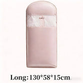 Eprolo beige compression hanging bag with durable zipper for winter clothes, compact storage and easy organization.
