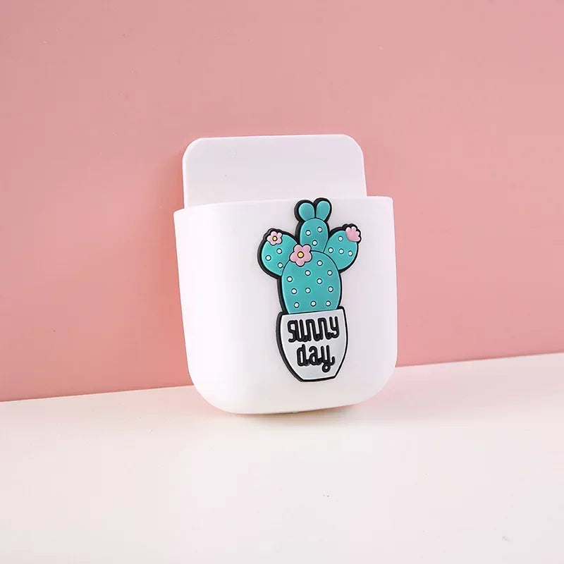 Cute Storage Rack Desk Organizer Pen Holder Self Adhesive Stationery Holder