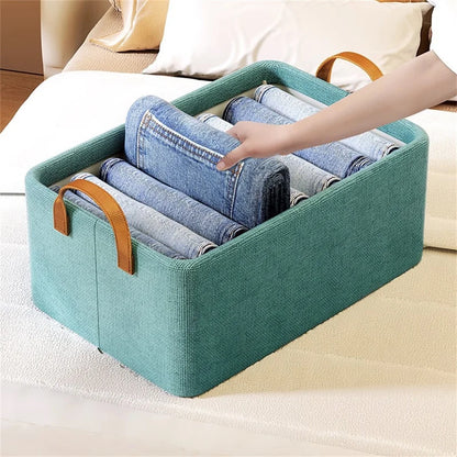 eprolo collapsible clothing organizer for bedroom wardrobe, featuring multiple compartments for clothes and accessories.
