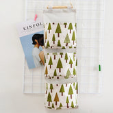 eprolo dormitory wall hanging storage bag with three pockets for organizing small items and space-saving home storage.
