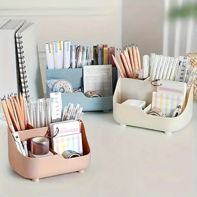 Large Capacity Desktop Storage Box Five-Compartment Desktop Organizer