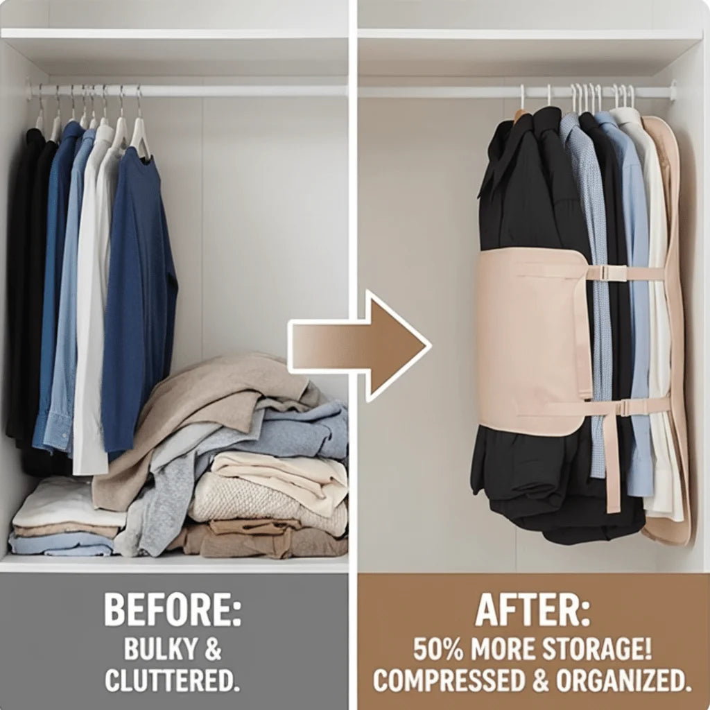 1pc Wardrobe Lazy Compressed Storage Board Dust Cover