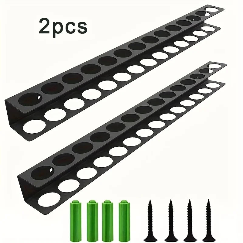 Metal Heavy-Duty Metal Wall-Mounted Tool Organizer with Pre-Drilled Holes