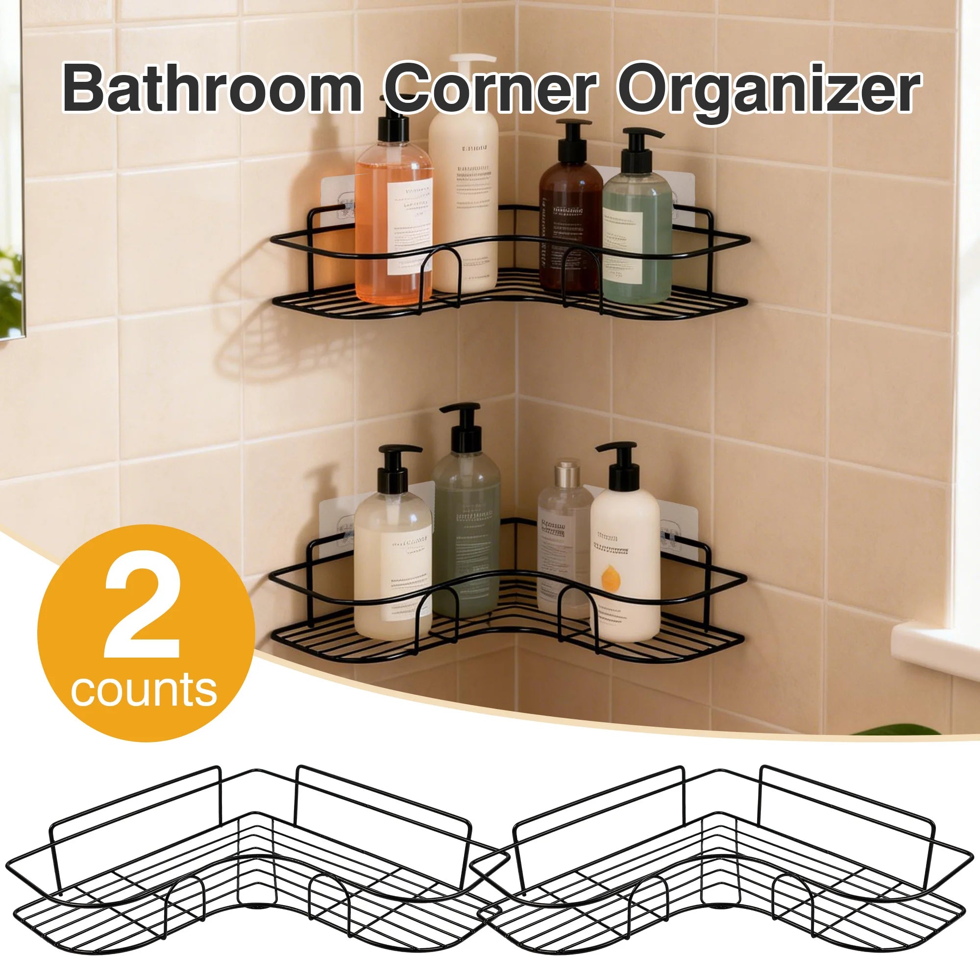 Triangle shelf, no-drill bathroom shelf, triangle stand, washbasin shelf