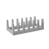 Plastic multifunctional pot lid and dish rack by eprolo, kitchen organizer with storage holder for drying and stacking cookware.