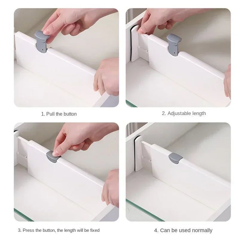 4 Pack Drawer Dividers Organizer Adjustable Storage Retractable Organizer