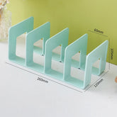 eprolo multi-function bookshelf with magazine storage, bookends, and desk organizer for neat book and magazine display.