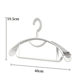 Eprolo upgraded thickened wide shoulder non-slip seamless clothes hanger hanging shirts on a closet rod.