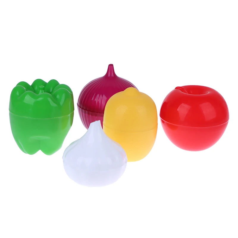 Onion Garlic Tomatoes Lemon Green Pepper Fresh Storage Kitchen Containers