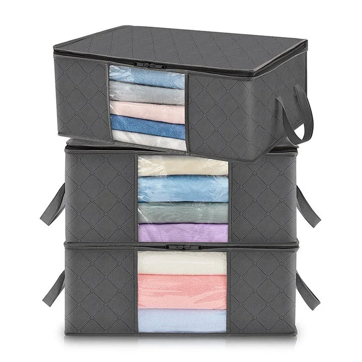 1/3/6pcs Foldable Clothes Storage Bag Large Capacity Blanket Storage Bag