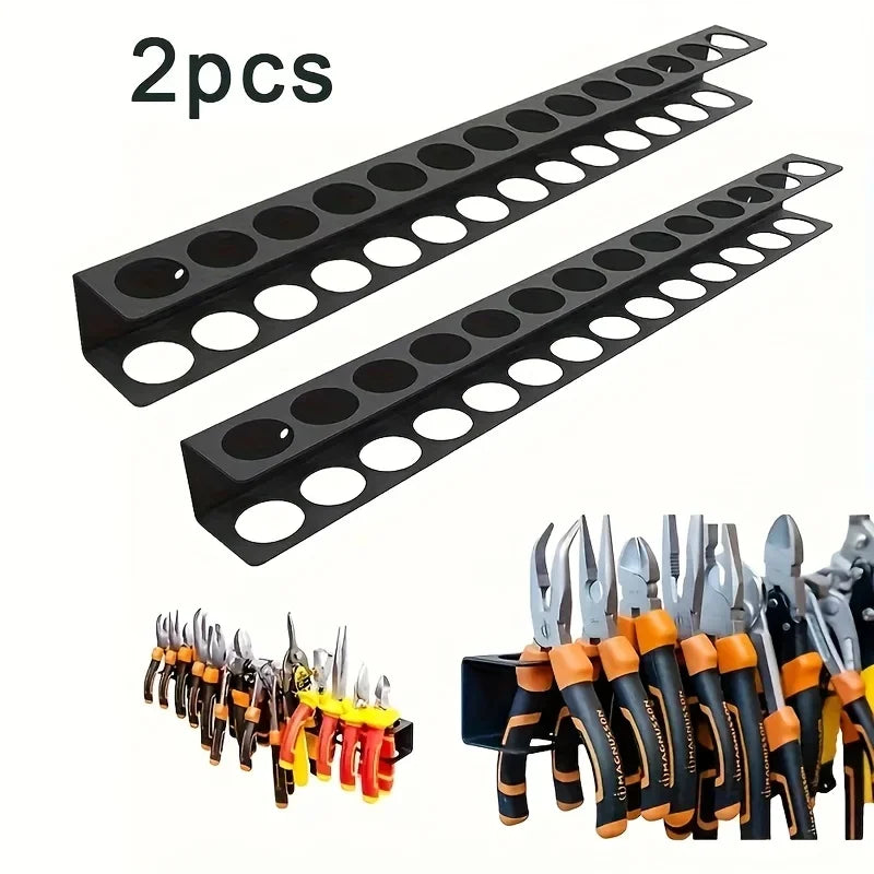 Metal Heavy-Duty Metal Wall-Mounted Tool Organizer with Pre-Drilled Holes