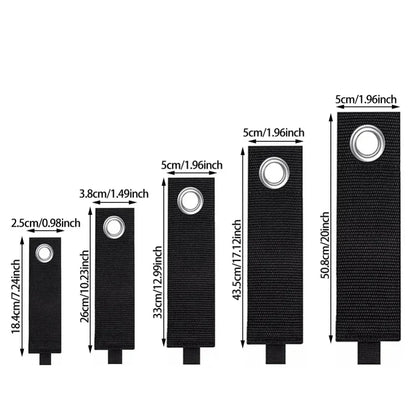 Heavy-duty reusable nylon storage straps for organizing extension cords, designed by eprolo for secure cable management.