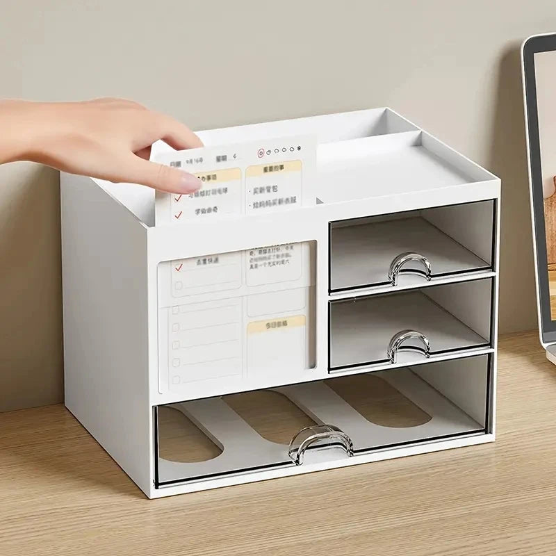 Desktop Combination Drawer Storage Box Desk Organizer Pen Holder