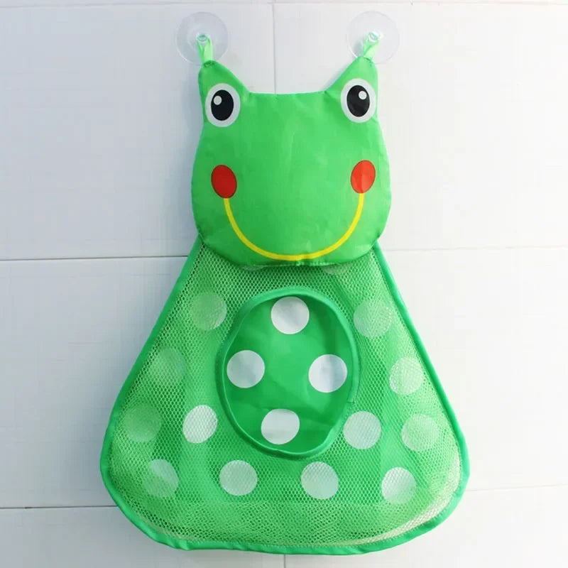 Baby Shower Toy Cute Duck Frog Net Toy Storage Bag Strong Suction Cup