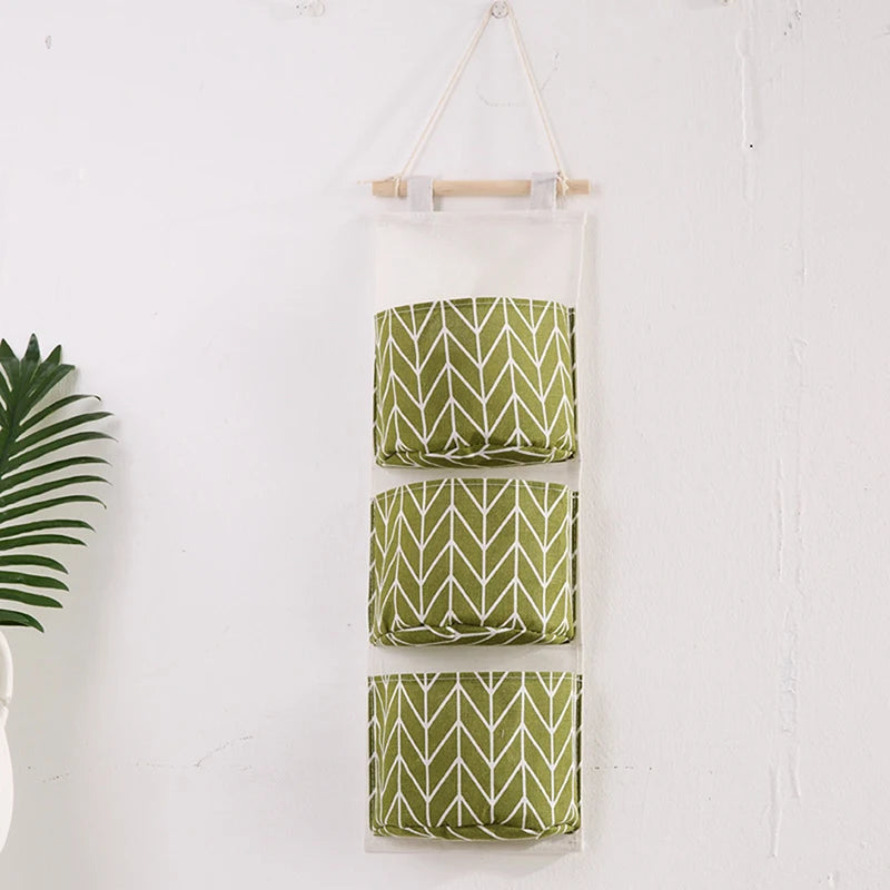 Dormitory Wall Hanging Storage Home Hanging Three-Pocket Storage Bag