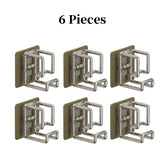 Set of stainless steel bathroom washbasin hooks, multifunctional and punch-free, ideal for organizing bathroom essentials.