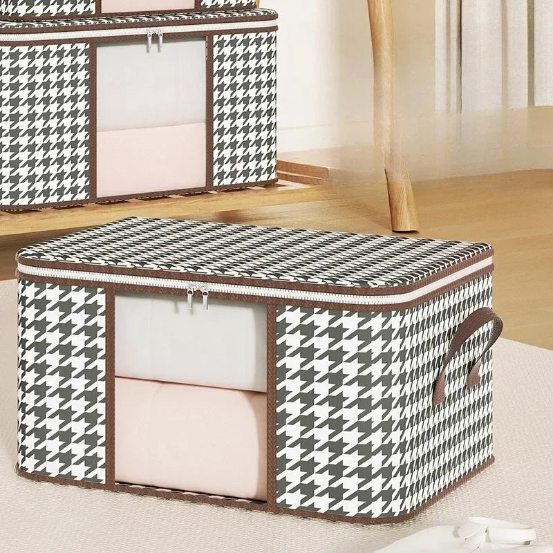 New style Houndstooth Storage Visual Portable Quilt Bag Multifunctional