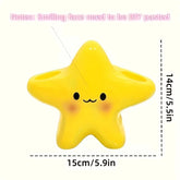 Cute star-shaped toothbrush holder by eprolo, freestanding bathroom organizer with multiple slots for toothbrushes and toothpaste.