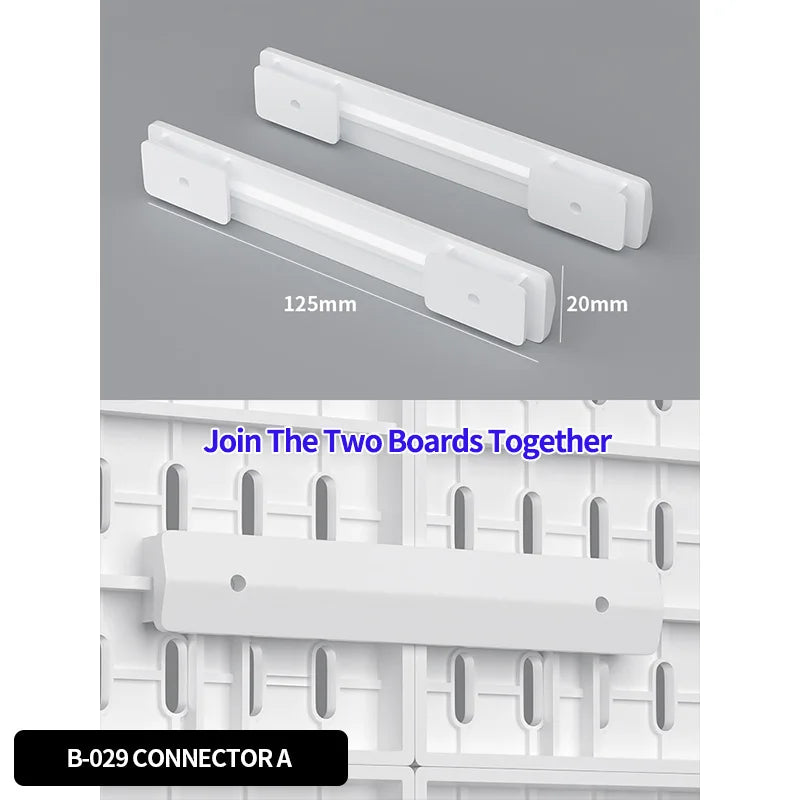 Home & Office Desktop Pegboard: Height-Adjustable Standing Storage Rack