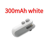 300mAh white portable charger with USB-C port