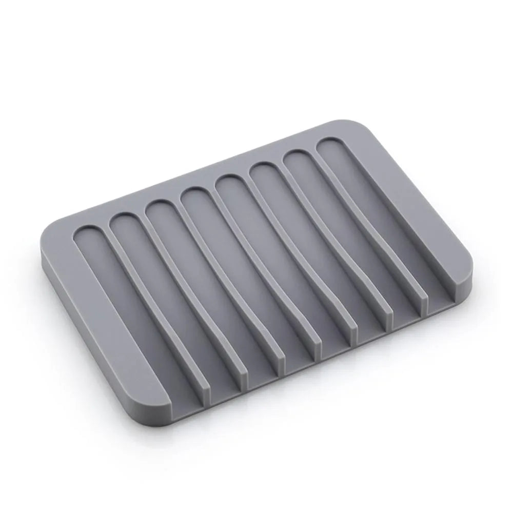 1PCS Free Punch Soap Box Silicone Draining Soap Holder