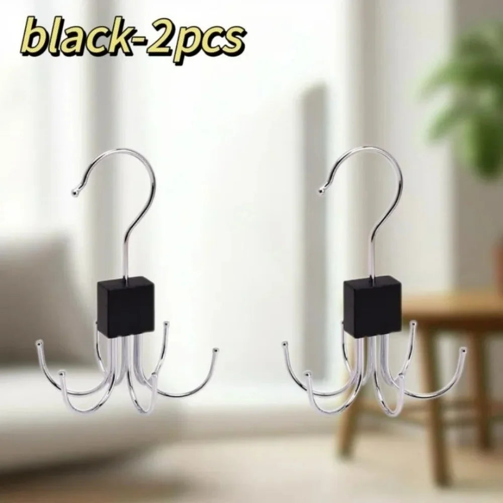 360°Rotating Belt Hanger Hook Durable Belts Rack Organizer Hanger