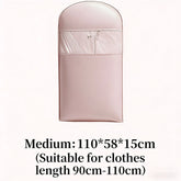 Beige eprolo compression hanging bag with durable zipper for winter clothes, designed for space-saving storage and organization.