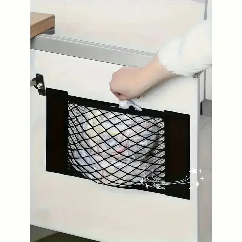 Cabinet Door Storage Bags Mesh Garbage Dispenser Sundries Bag Net