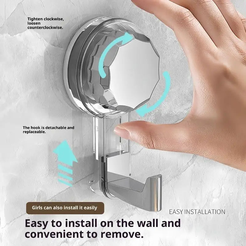 Powerful Suction Cup Hooks Traceless Heavy Duty Robe Towel Hook