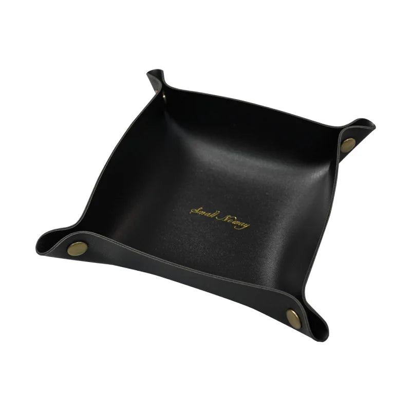 Nordic Style Leather Storage Tray Desktop Organizer Home Decoration