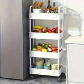 eprolo multifunctional storage cart with open shelves for book display and kitchen organization, featuring a sleek, practical design