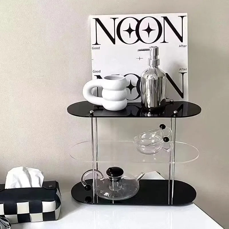 Ins Style Acrylic Storage Rack Desktop Organiz Decorative Shelf