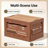 eprolo outdoor storage box for camping, folding organizer for car trunk, durable and portable camping storage solution