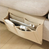 Eprolo felt bedside storage bag hanging organizer with pouch, designed for bedside tables and sofas, for easy access and organization.