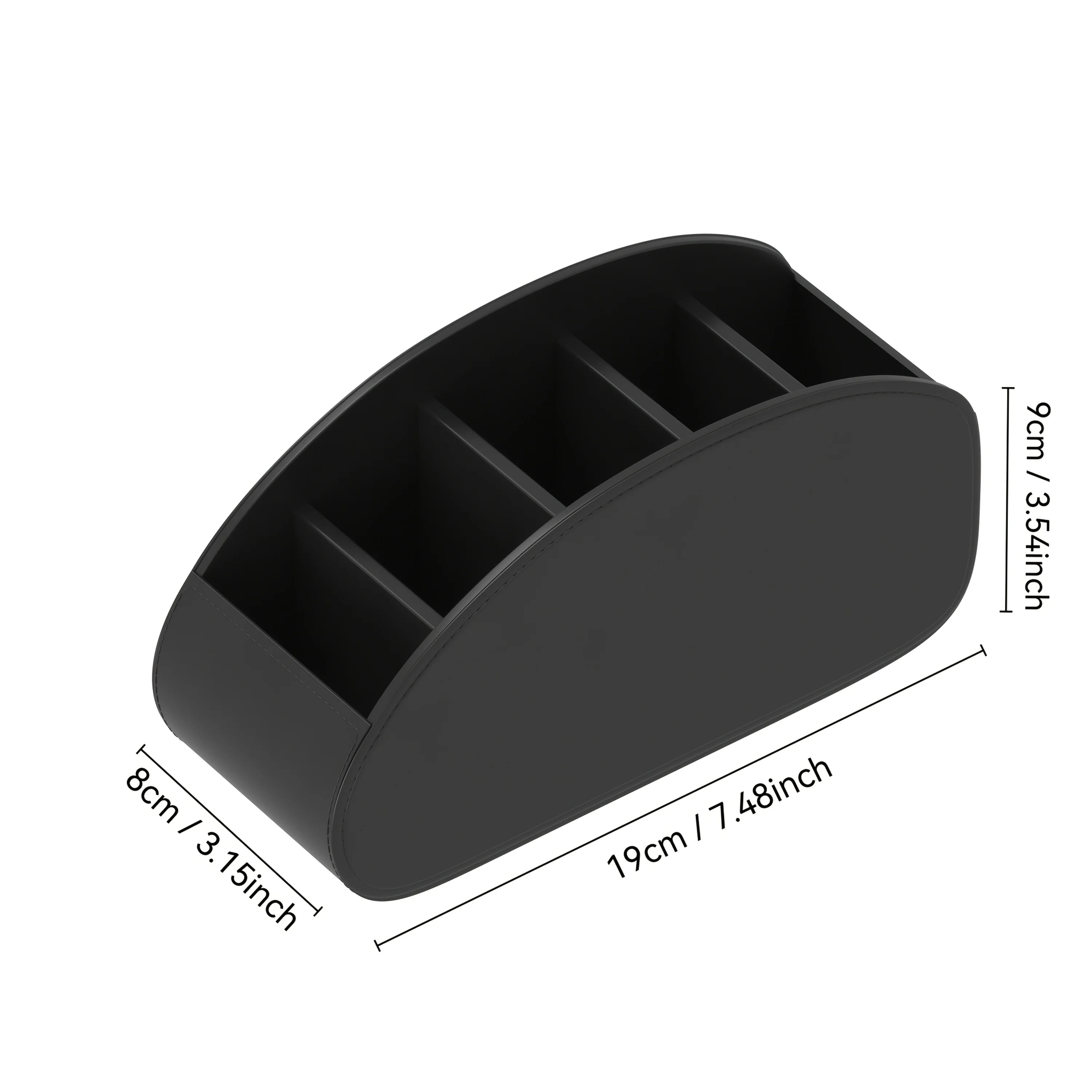 Remote Control Holder, 5-Compartment Storage Box Organizer