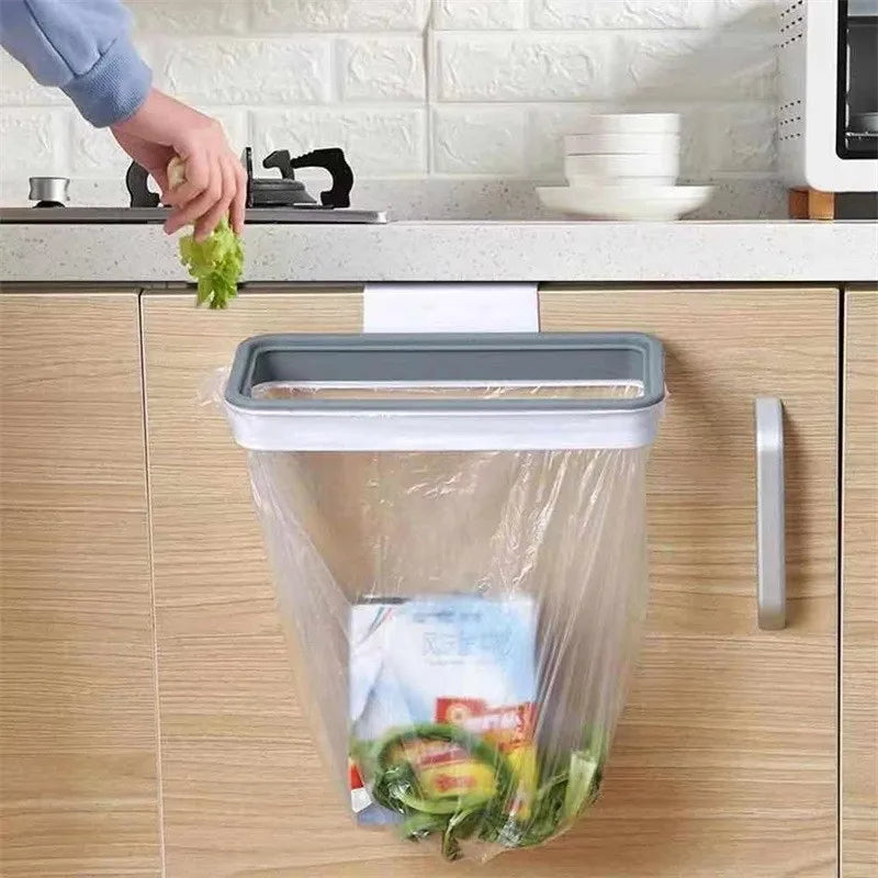 Trash Garbage Hanging Bag Hanger Durable Rubbish Holder Kitchen Organizer