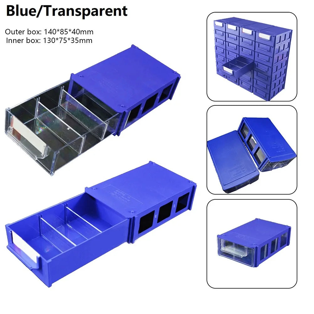 Stackable Plastic Hardware Parts Storage Boxes Component Screws Toolbox