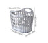 Modern foldable laundry basket by eprolo, portable storage bin with a sleek design and handles for easy carrying.