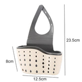 eprolo home kitchen sink drain basket with adjustable soap and sponge holder, compact storage for cleaning tools