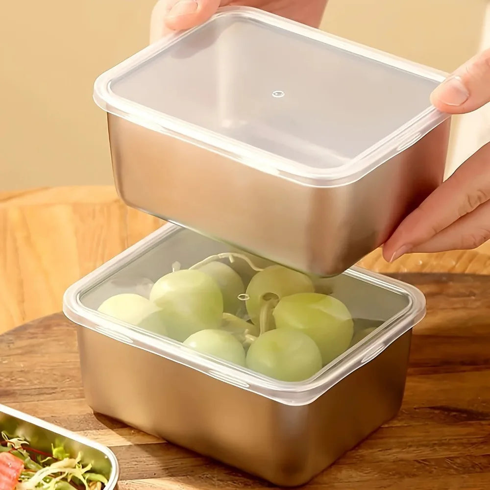 Stainless Steel Food Containers Set - Leakproof & Stackable Dishwasher Safe