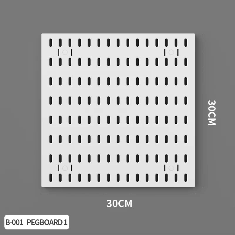 Home & Office Desktop Pegboard: Height-Adjustable Standing Storage Rack